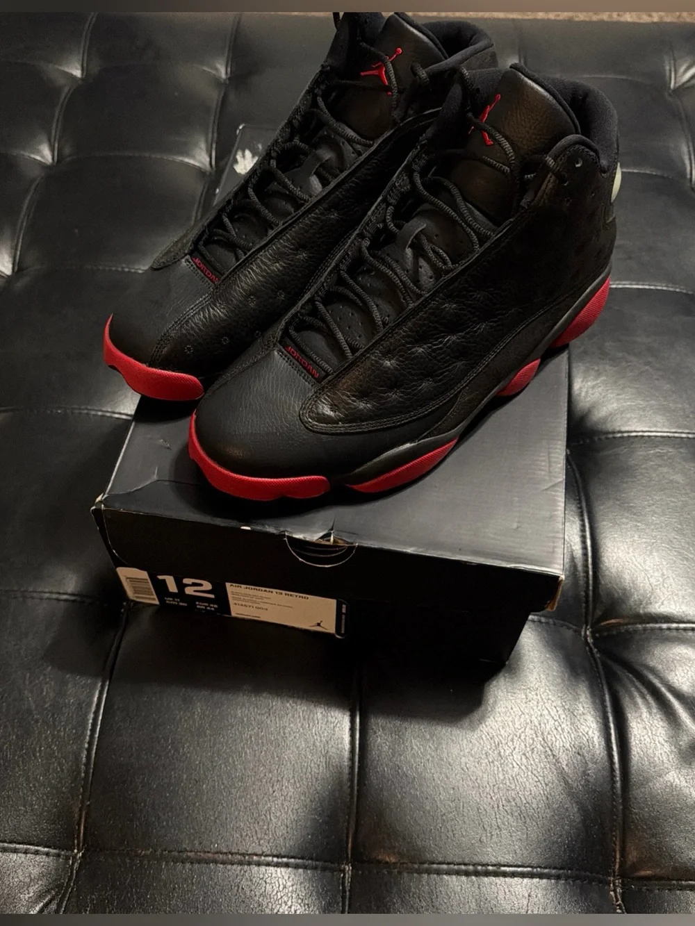 Mens Air Jordan 13 Dirty Bred Black Red sneaker